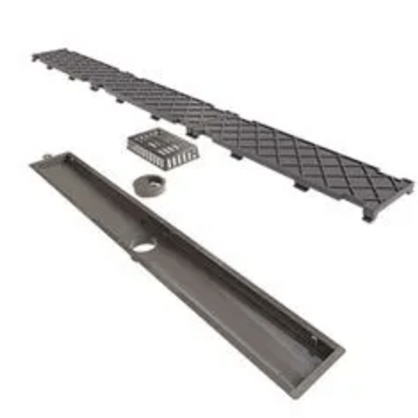 Ralo Linear Pvc Seco 75 Cm Saida Central 75 Cm - Ralo Linear