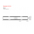 Ralo Linear Pvc Seco 75 Cm Saida Central Polido - Ralo Linear