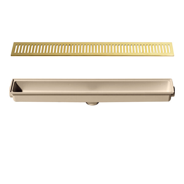 Ralo Linear Sequencial Com Grelha 7x52 Cm (dourado)