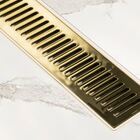 Ralo Linear Sequencial Com Grelha 7x52 Cm (dourado)