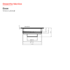 Ralo Linear Square Line Tampa Inox 10x10 Cm - Elleve