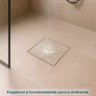 Ralo Oculto 15x15 Tampa Inox Escovado Invisível Ou Aplicação