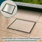 Ralo Oculto 15x15 Tampa Inox Escovado Invisível Ou Aplicação
