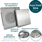 Ralo Oculto 15x15 Tampa Inox Escovado Invisível Ou Aplicação