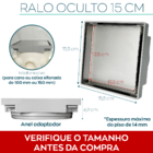Ralo Oculto 15x15 Tampa Inox Escovado Invisível Ou Aplicação