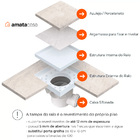 Ralo Oculto Amatacasa Cinza 10x10 Cm