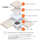 Ralo Oculto Amatacasa Cinza 15x15 Cm