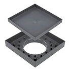 Ralo Oculto Astra Quadrado Universal 15x15 Cinza