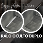 Ralo Oculto Duplo Linear 50cm Inox
