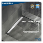 Ralo Oculto Duplo Linear 50cm Inox
