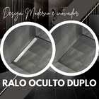 Ralo Oculto Duplo Linear 90cm Inox