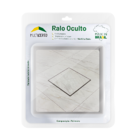 Ralo Oculto Invisível Universal Sifonado Cinza Claro