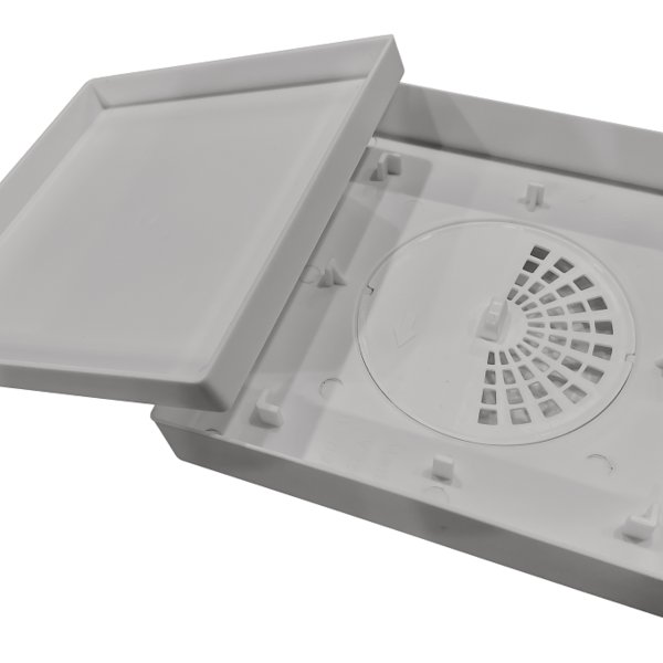 Ralo Oculto Invisível Universal Sifonado Cinza Claro