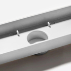 Ralo Oculto Linear De Embutir 5x50 Para Porcelanato Branco