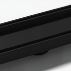 Ralo Oculto Linear De Embutir 5x50 Para Porcelanato Preto