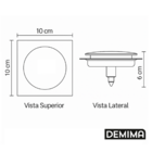 Ralo Para Banheiro 10x10 Click Rose Gold Emma Decor Demima