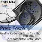 Ralo Preto Fosco Quadrado 15x15cm - Estilmax
