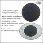 Ralo Preto Fosco Redondo 15cm - Estilmax