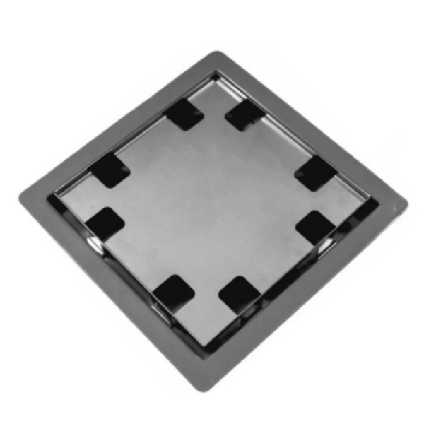 Ralo Quadrado 15x15 Cm Com Tampa Invisivel Inox - Selmetal
