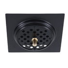 Ralo Quadrado Click Grande Aço Inox 15cm Preto Stoc