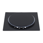 Ralo Quadrado Click Grande Aço Inox 15cm Preto Stoc