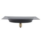 Ralo Quadrado Click Grande Aço Inox 15cm Preto Stoc