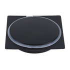 Ralo Quadrado Click Pequeno Aço Inox 10cm Preto Stoc