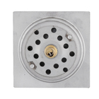 Ralo Quadrado Click Pequeno Aço Inox 201 Stoc