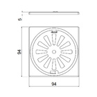 Ralo Quadrado Docol 17034cm 9,4cm Inox