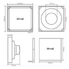 Ralo Quadrado Fechamento Automático Preto Fosco 10x10cm