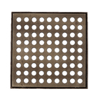 Ralo com Caixilho Quadrado Grande Latão Bruto Fani