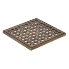 Ralo com Caixilho Quadrado Grande Latão Bruto Fani