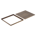 Ralo com Caixilho Quadrado Grande Latão Bruto Fani