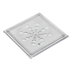 Ralo Quadrado Grande com Fecho e Caixilho Inox 304 Cromado Equation