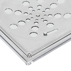 Ralo Quadrado Grande com Fecho e Caixilho Inox 304 Cromado Equation