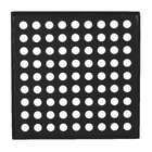 Ralo Quadrado Grande com Caixilho Preto Brilhante Fani