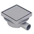 Ralo Quadrado Grande Sifonado Oculto 13cm Cinza Odem