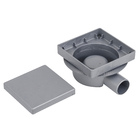 Ralo Quadrado Grande Sifonado Oculto 13cm Cinza Odem