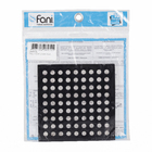 Ralo Quadrado Pequeno com Caixilho Preto Fosco Fani