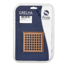 Ralo Quadrado Pequeno com Caixilho Rose Gold Fani