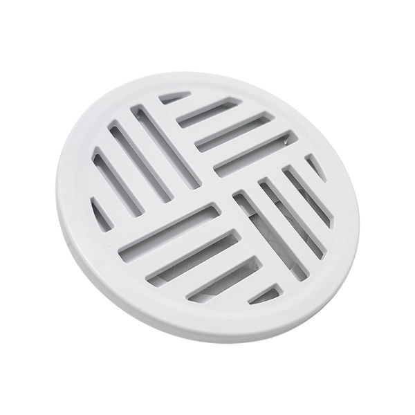 Ralo Redondo 10x10cm Anti-inseto Lavatório Banheiro Branco ABS