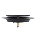 Ralo Redondo Click Grande Aço Inox 15cm Preto Stoc