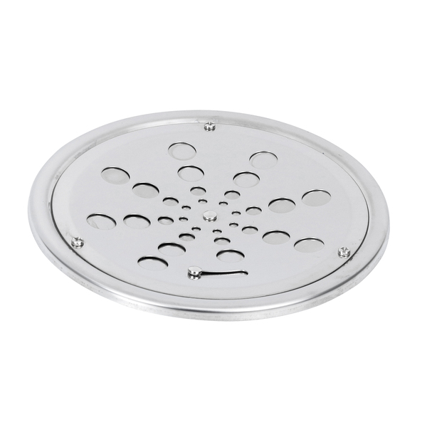 Ralo Redondo Grande com Fecho e Caixilho Inox 304 Cromado Equation