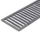 Ralo Reto para Pedestres com Média Vazão de Ferro Fundido 15x100cm Preto ABrazilian