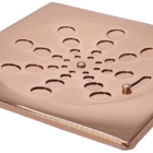 Ralo Rose Brilhante Quadrado De 15cm