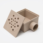 Ralo Seco Sifonado Com Fecho 10x10 Cm (bege)