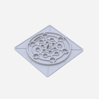 Ralo Seco Sifonado Com Fecho 10x10 Cm (platina)