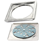 Ralo Tampa Grelha Quadrada em Aço Inox (10x10cm) Abre/Fecha c