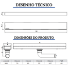 Ralo Tramontina New Slim 90cm 94535119 Inox Acetinado