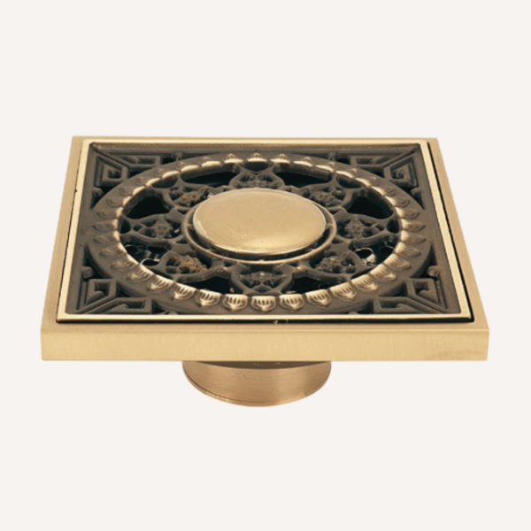 Ralo Vintage Retrô Quadrado Bronze 10x10